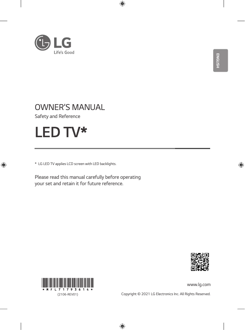 Page 1 de la notice Manuel utilisateur LG 65QNED95VPA