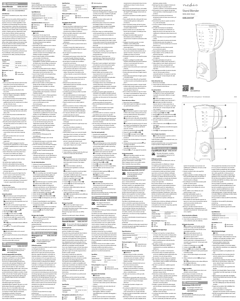 Page 1 de la notice Manuel utilisateur Nedis KABL300CWT