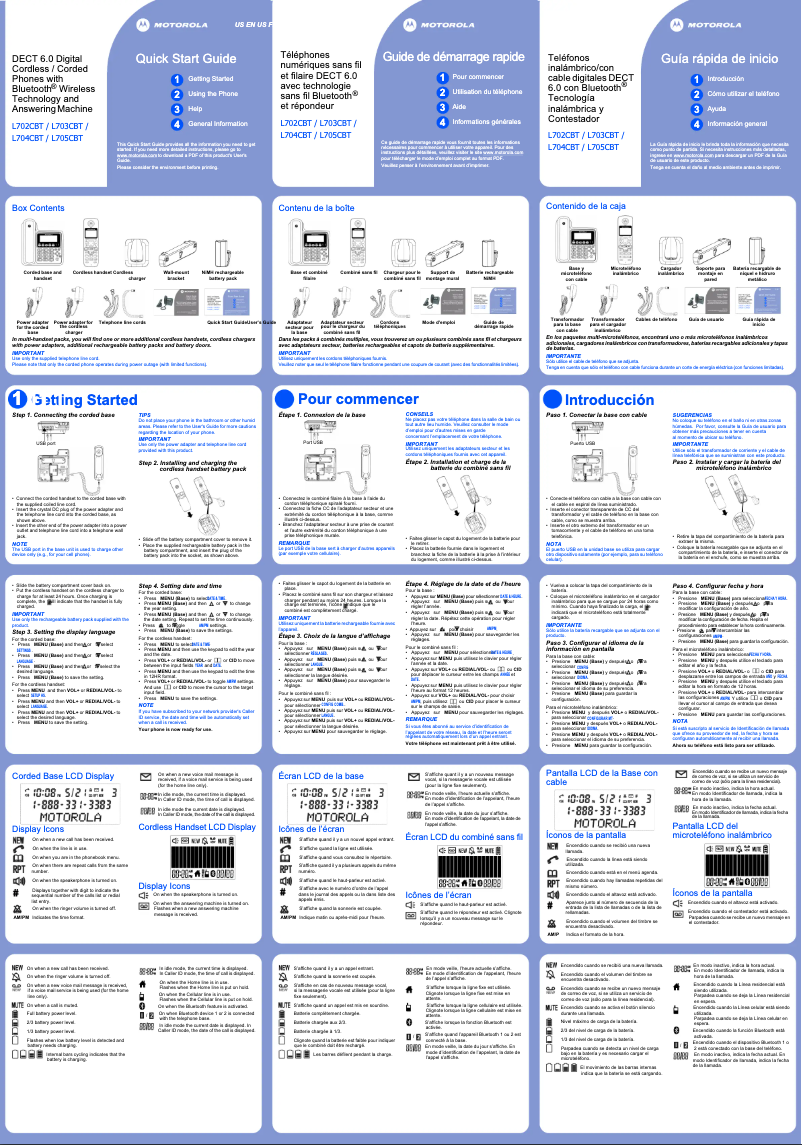 Imagen de la primera página del manual del dispositivo L705CBT