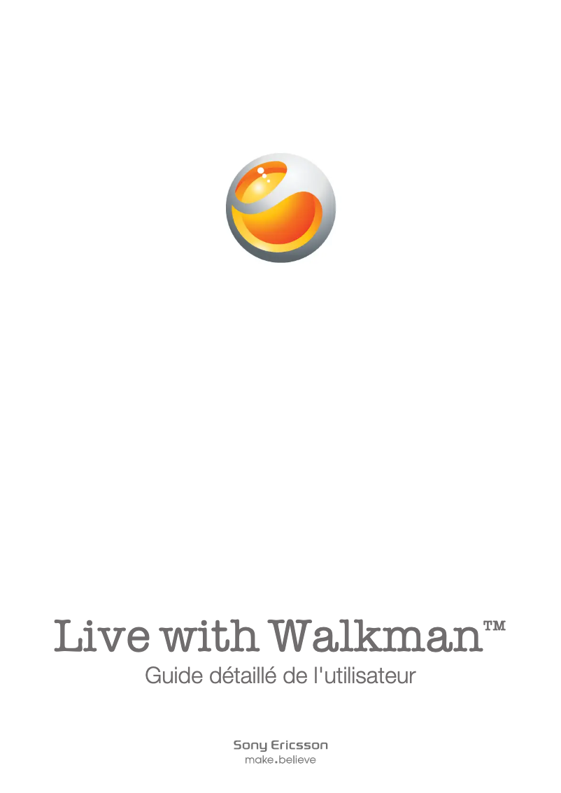 Image de la première page du manuel de l'appareil Live with Walkman