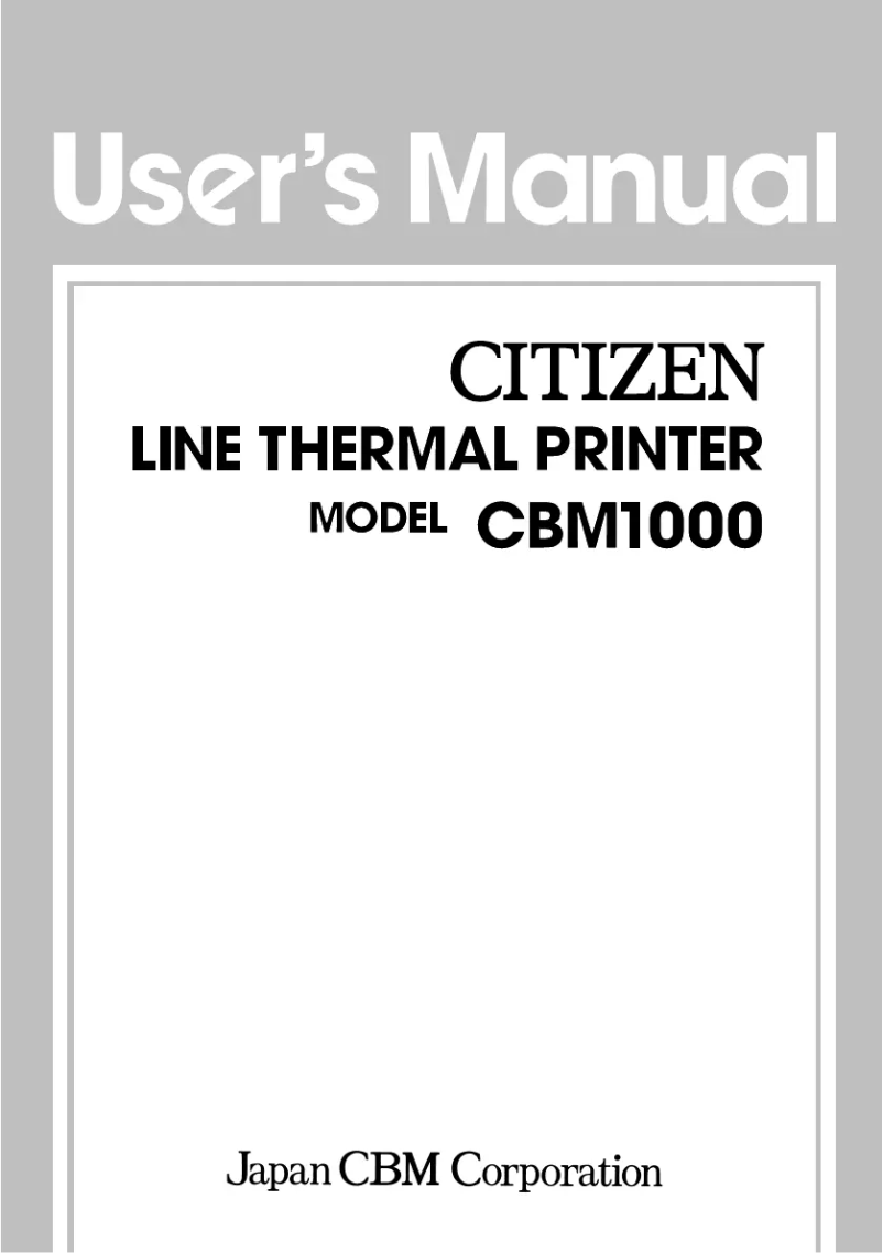 Image de la première page du manuel de l'appareil CBM1000