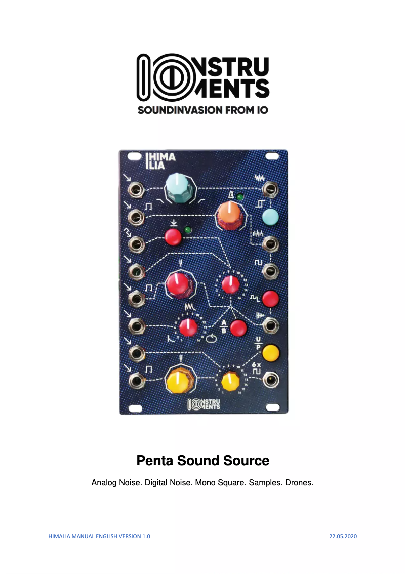 Page 1 de la notice Manuel utilisateur IO Instruments HIMALIA