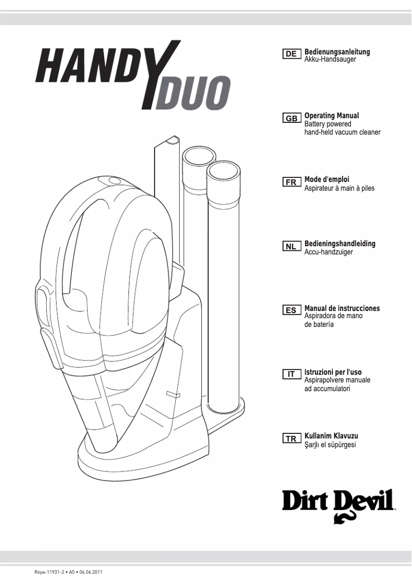 Page n°1 - Manuel utilisateur Dirt Devil Handy Duo M3121