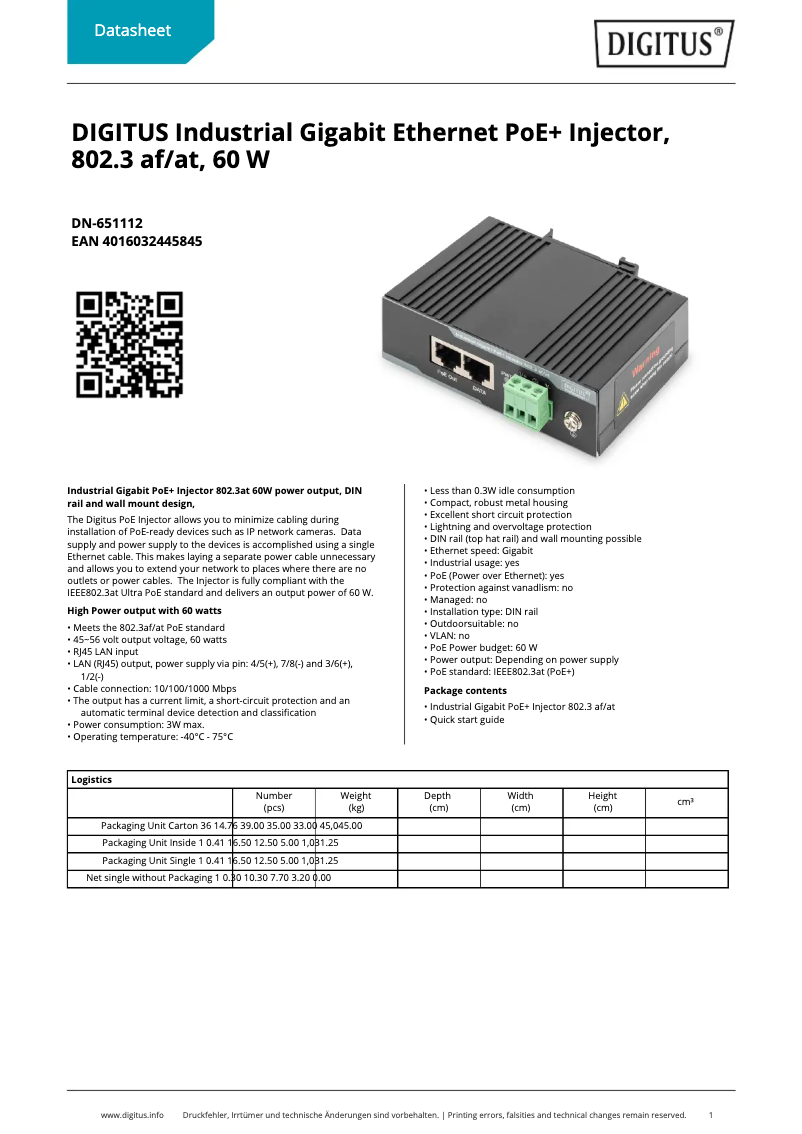 Image de la première page du manuel de l'appareil DN-651112