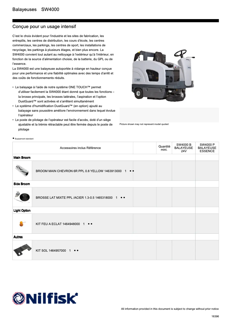 Image de la première page du manuel de l'appareil SW4000