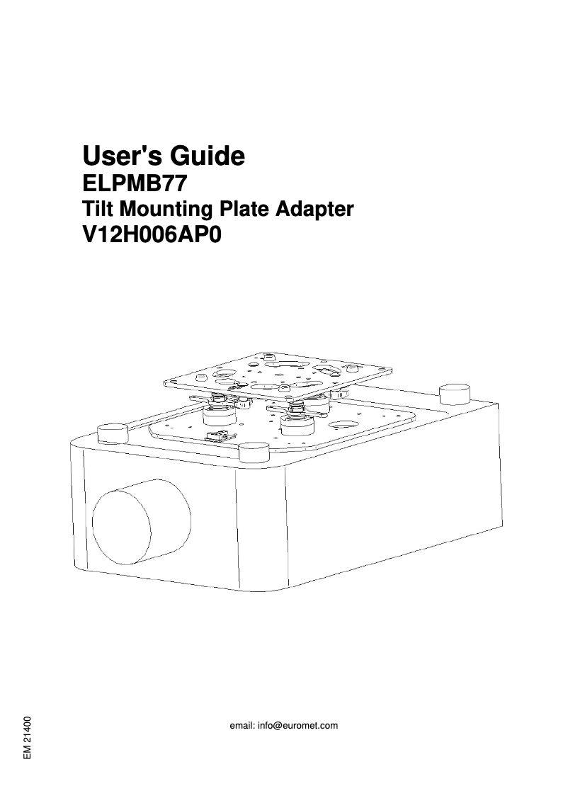 Image de la première page du manuel de l'appareil ELPMB77