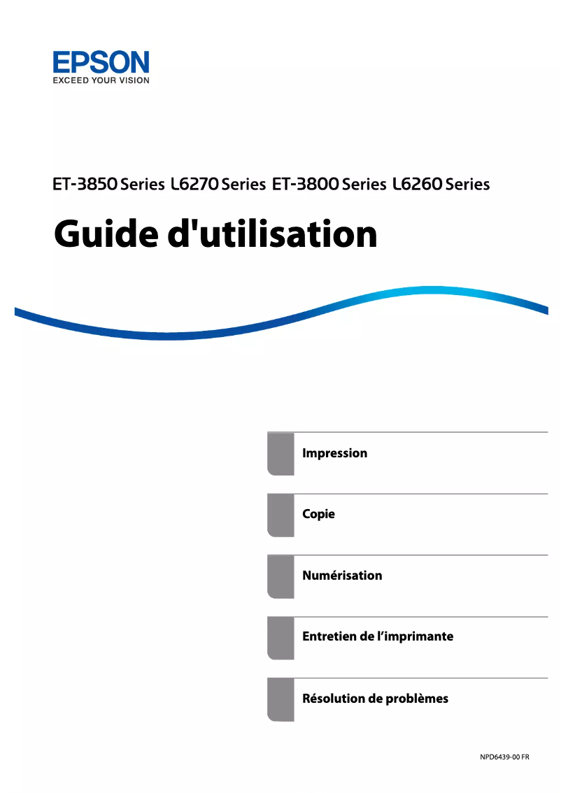 Page n°1 - Manuel utilisateur Epson EcoTank ET-3850