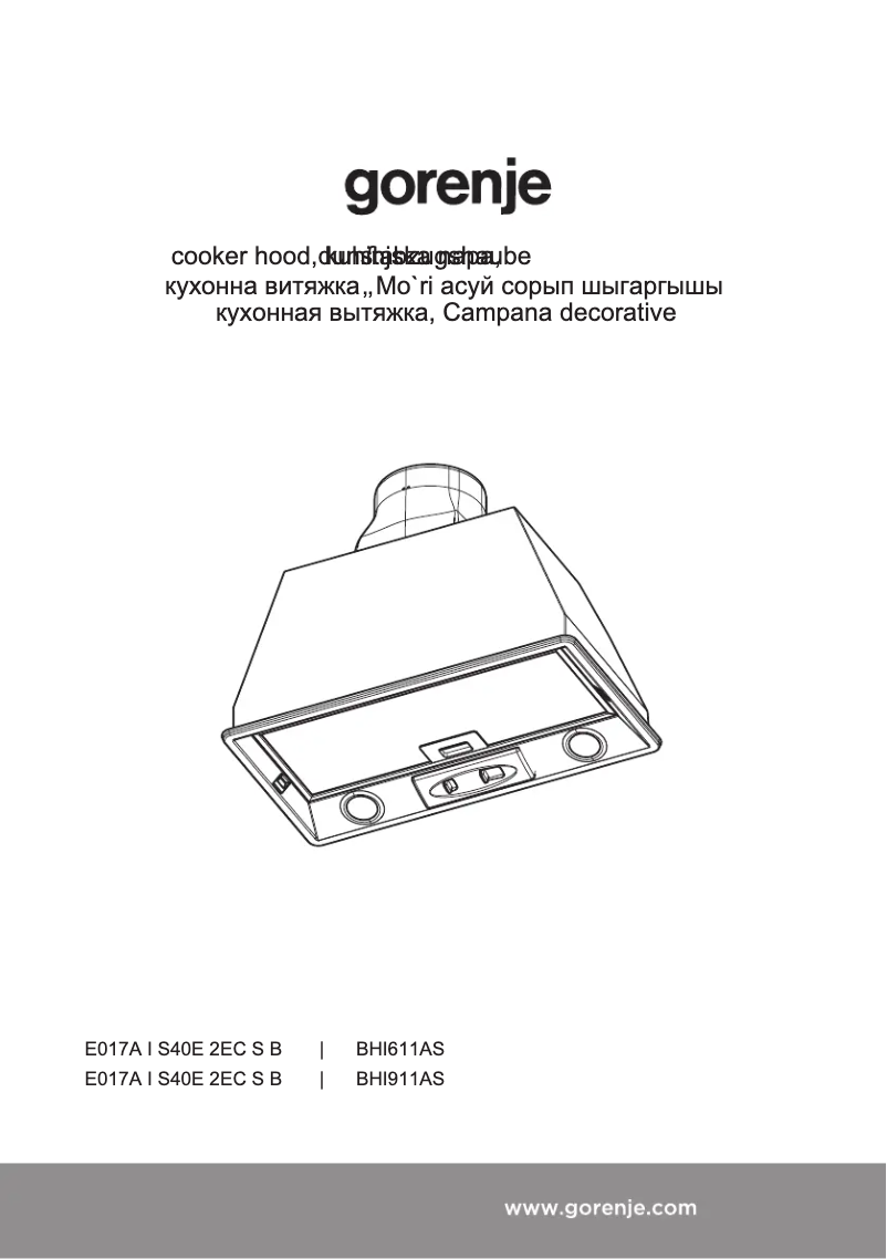 Page n°1 - Manuel utilisateur Gorenje BHI611AS