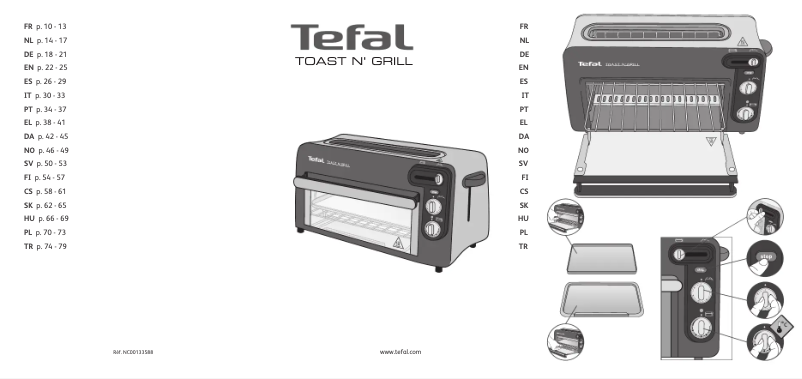 Image de la première page du manuel de l'appareil Toast n' Grill TL6008