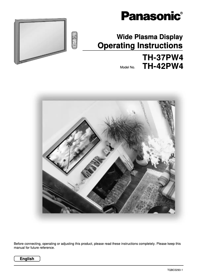 Page 1 de la notice Manuel utilisateur Panasonic Viera TH-37PW4AZ