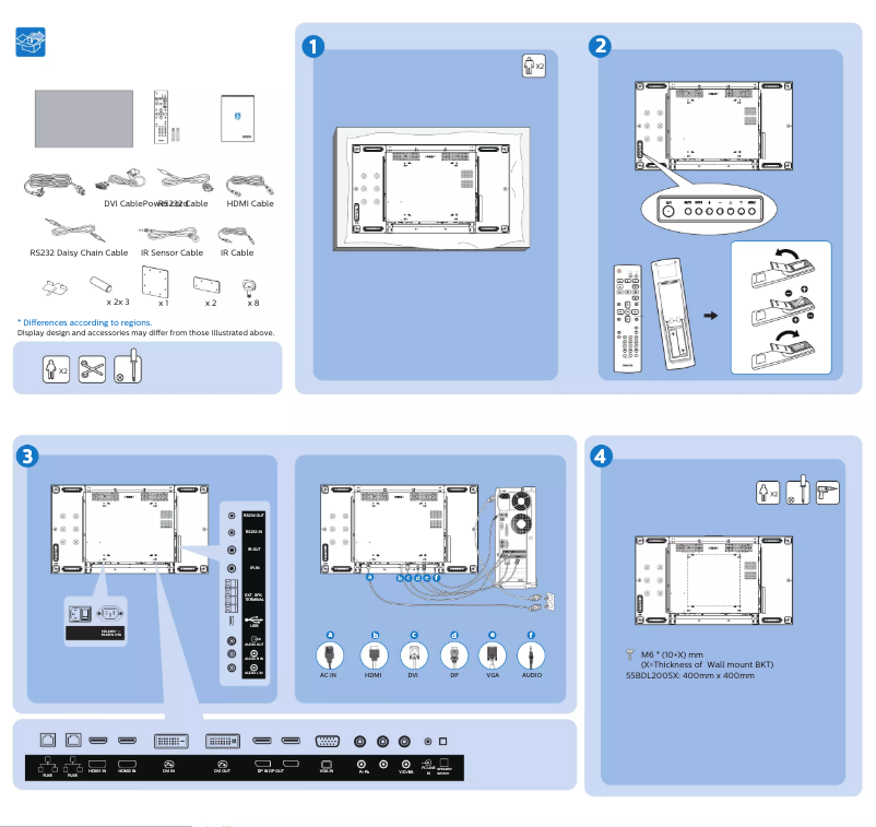 First page image of the manual for 55BDL2005X
