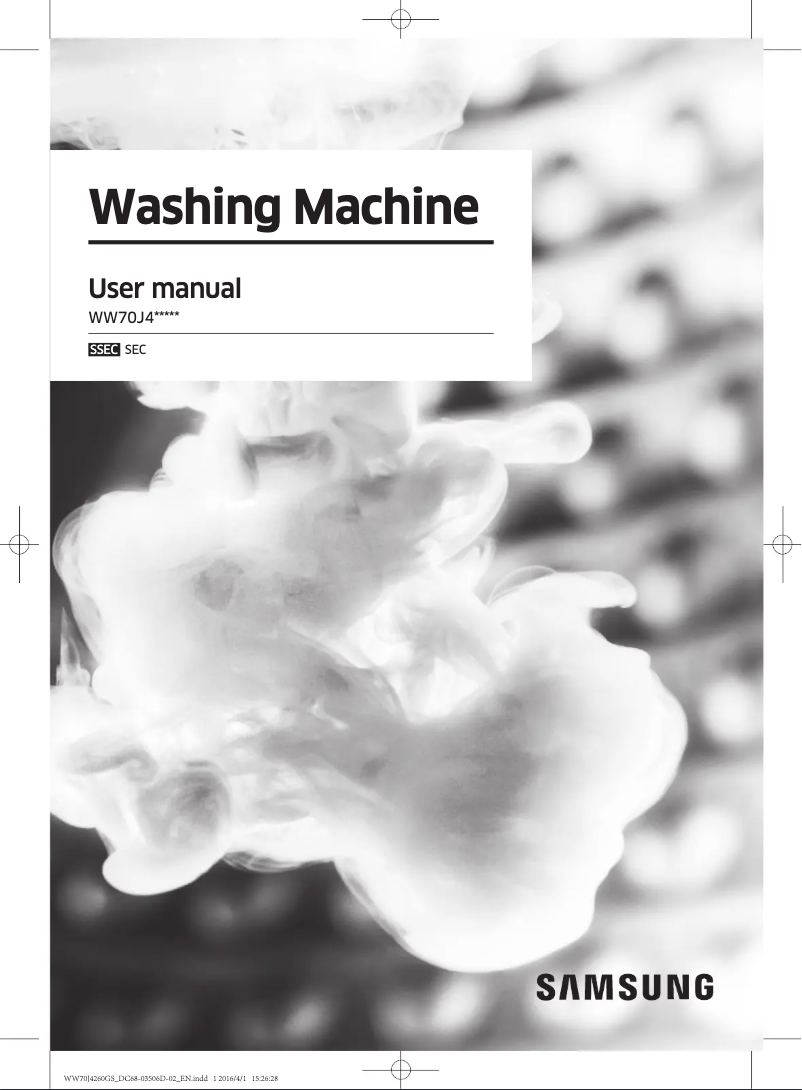 Page n°1 - Manuel utilisateur Samsung EcoBubble WW70J4210GS