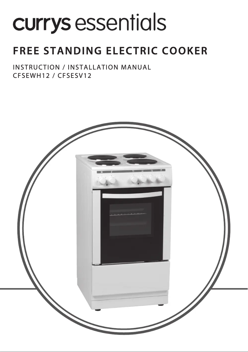 Page 1 de la notice Manuel utilisateur Currys Essentials CFSESV12