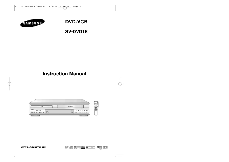 Page 1 de la notice Manuel utilisateur Samsung SV-DVD1EA