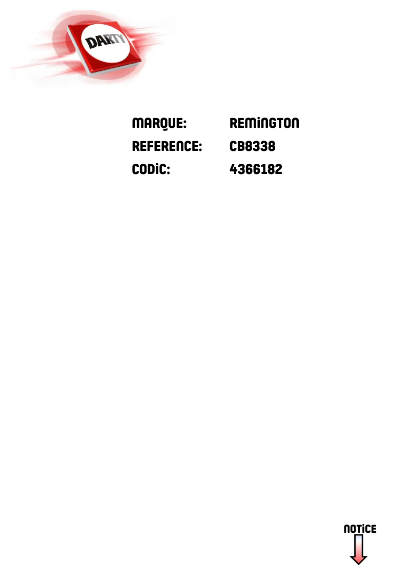 Image de la première page du manuel de l'appareil Keratin Protect CB8338