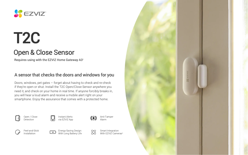 Page 1 de la notice Manuel utilisateur EZVIZ T2C