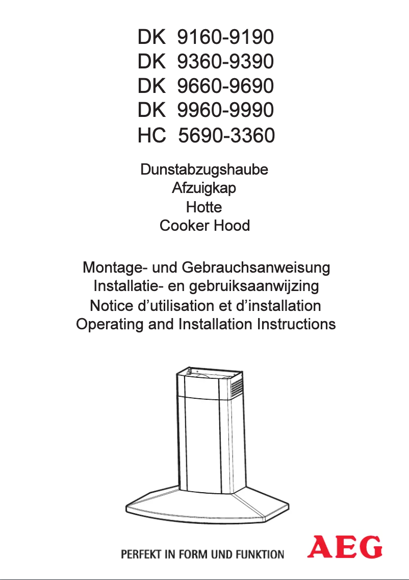 Página 1 del manual Manual de usuario AEG DK9160-AL