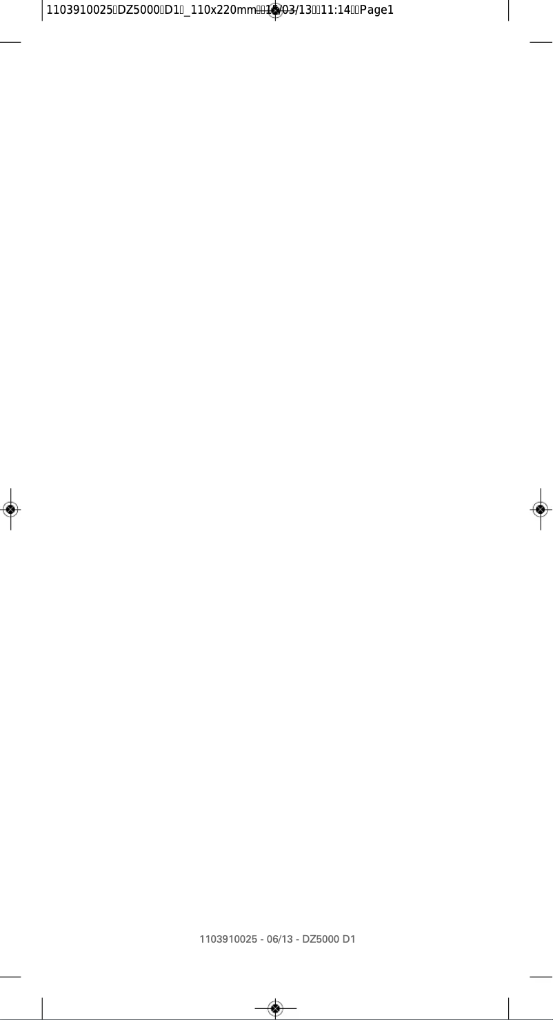 Image de la première page du manuel de l'appareil Focus DZ5005