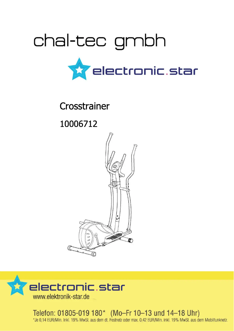 Image de la première page du manuel de l'appareil Ellifit Basic 20