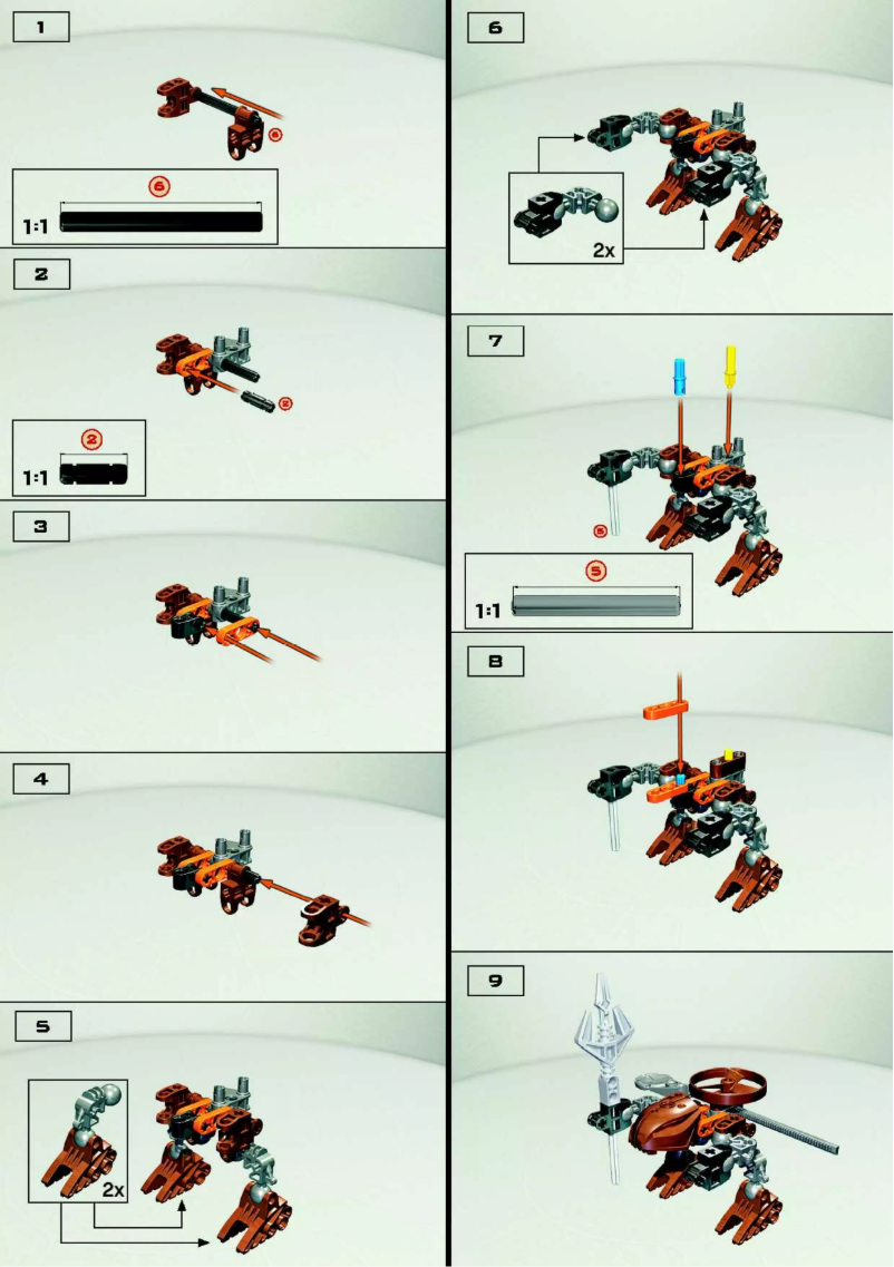 Page 1 de la notice Manuel utilisateur Lego Bionicle 4869