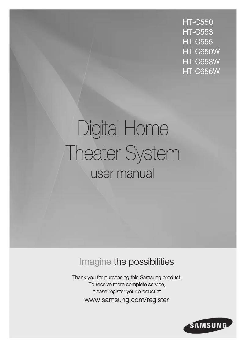 Page n°1 - Manuel utilisateur Samsung HT-C650W