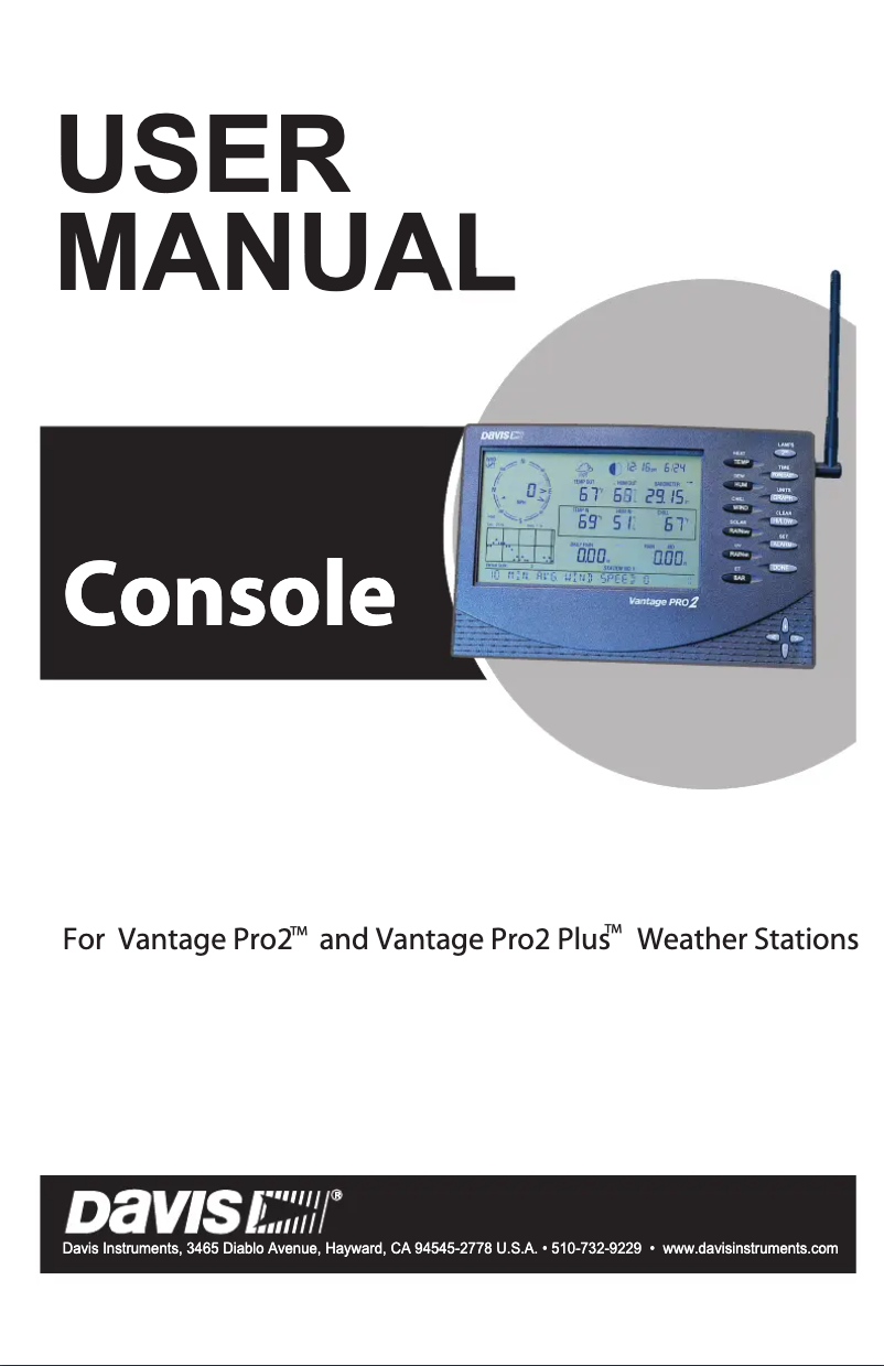 Page n°1 - Manuel utilisateur Davis DAV-6312