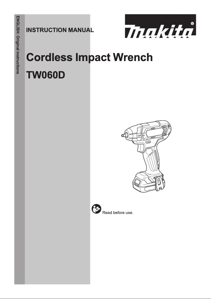 Image de la première page du manuel de l'appareil TW060DWAE