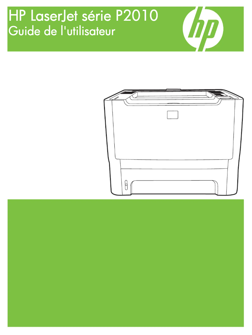 Page n°1 - Manuel utilisateur HP LaserJet P2010