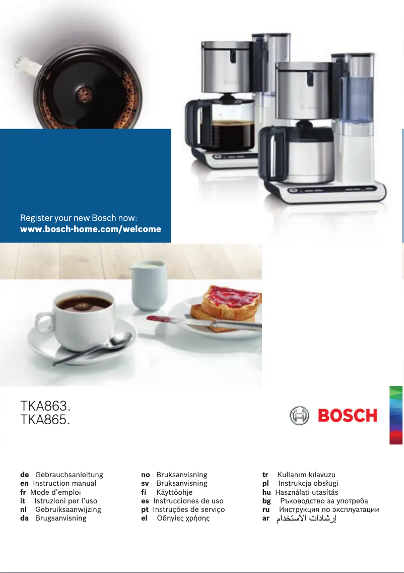 Page n°1 - Manuel utilisateur Bosch Styline TKA8651