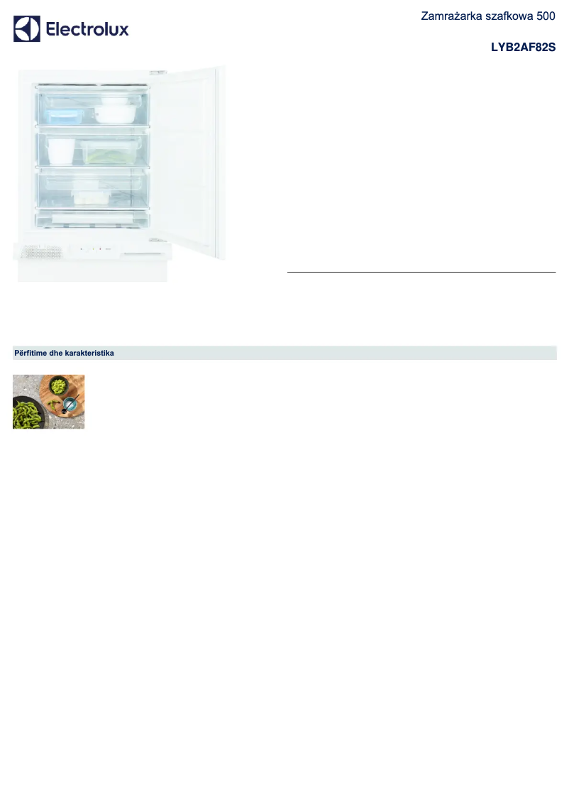 Página 1 del manual Ficha técnica Electrolux LYB2AF82S