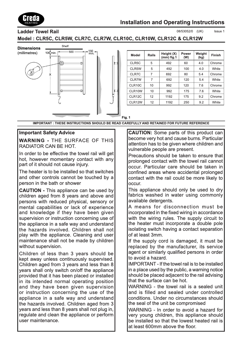 Image de la première page du manuel de l'appareil CLR5C