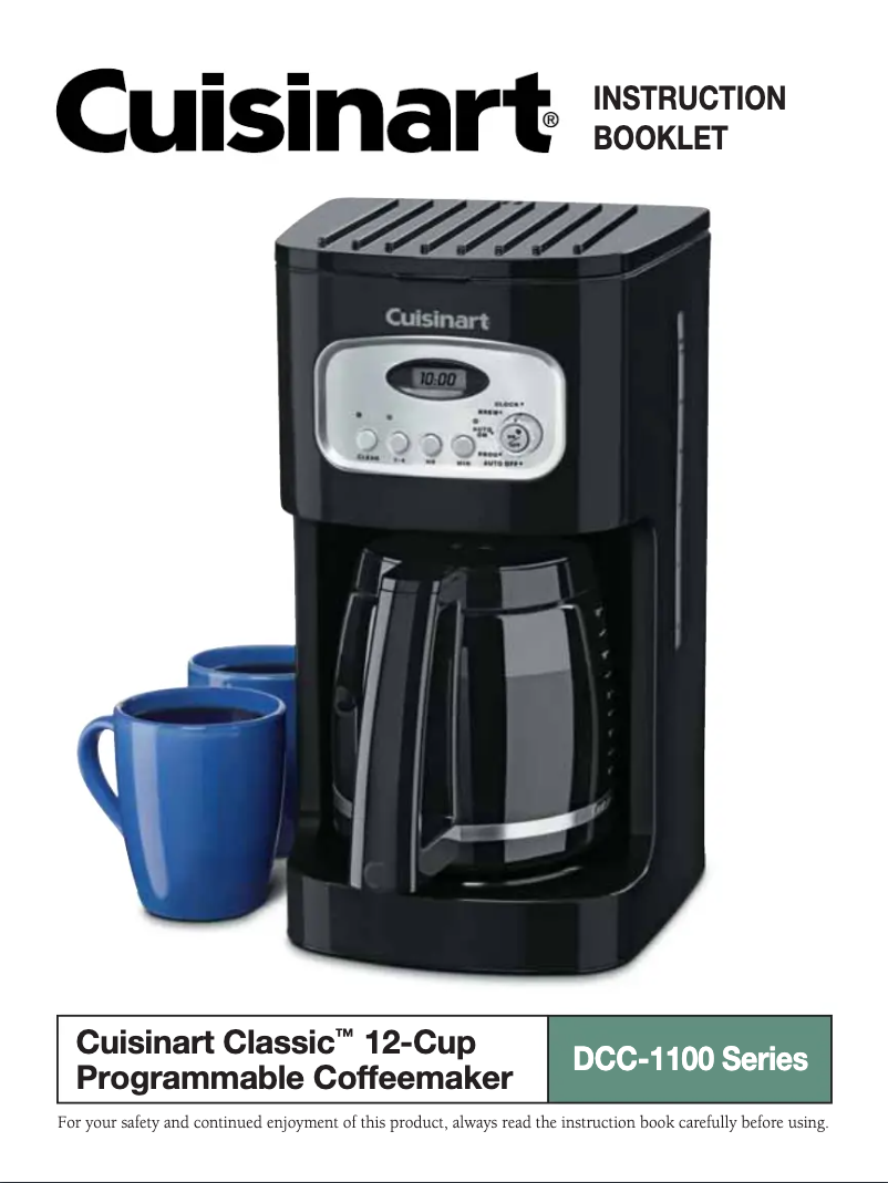 Page 1 de la notice Manuel utilisateur Conair DCC-1100