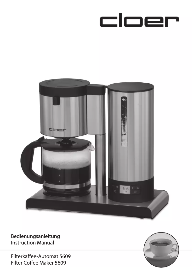 Página 1 del manual Manual de usuario Cloer 5609