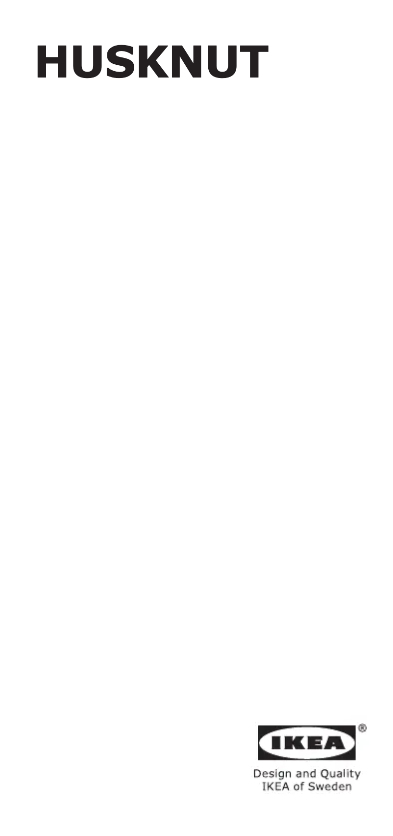 Image de la première page du manuel de l'appareil HUSKNUT 305.566.82