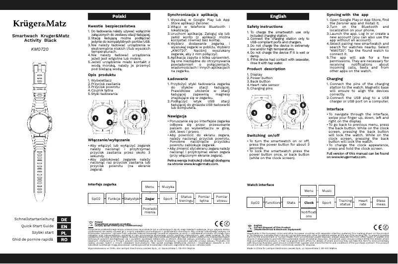 Image de la première page du manuel de l'appareil KM0720