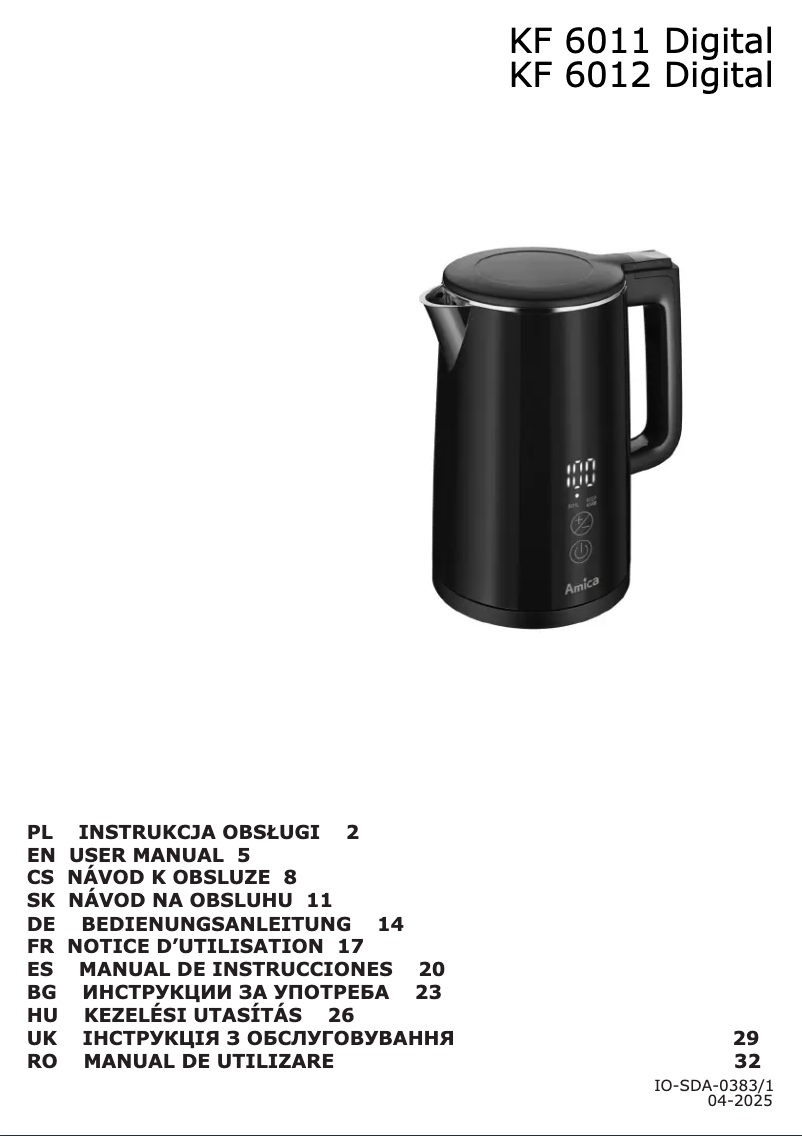 Imagen de la primera página del manual del dispositivo KF 6012 Digital