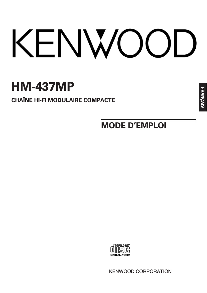 Page n°1 - Manuel utilisateur Kenwood HM-437MP