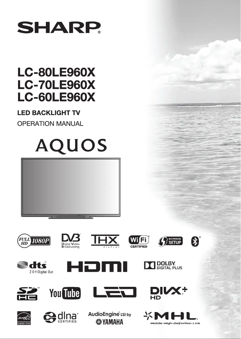 Image de la première page du manuel de l'appareil LC-80LE960X