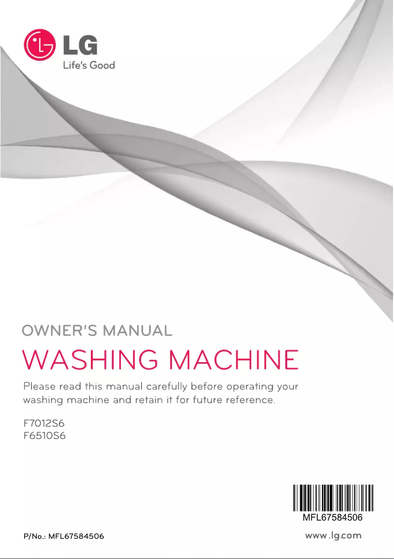 Page n°1 - Manuel utilisateur LG F7012S6