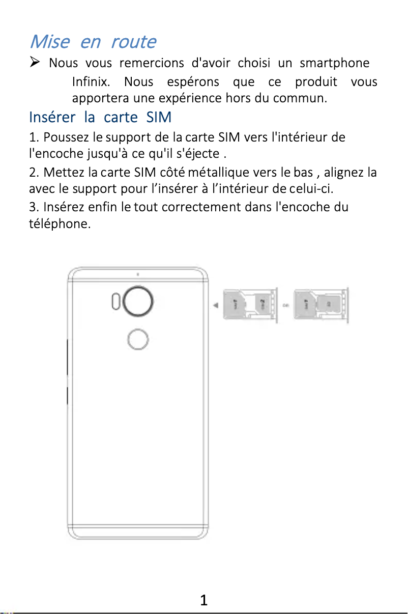 Page n°1 - Manuel utilisateur Infinix Zero 4 Plus