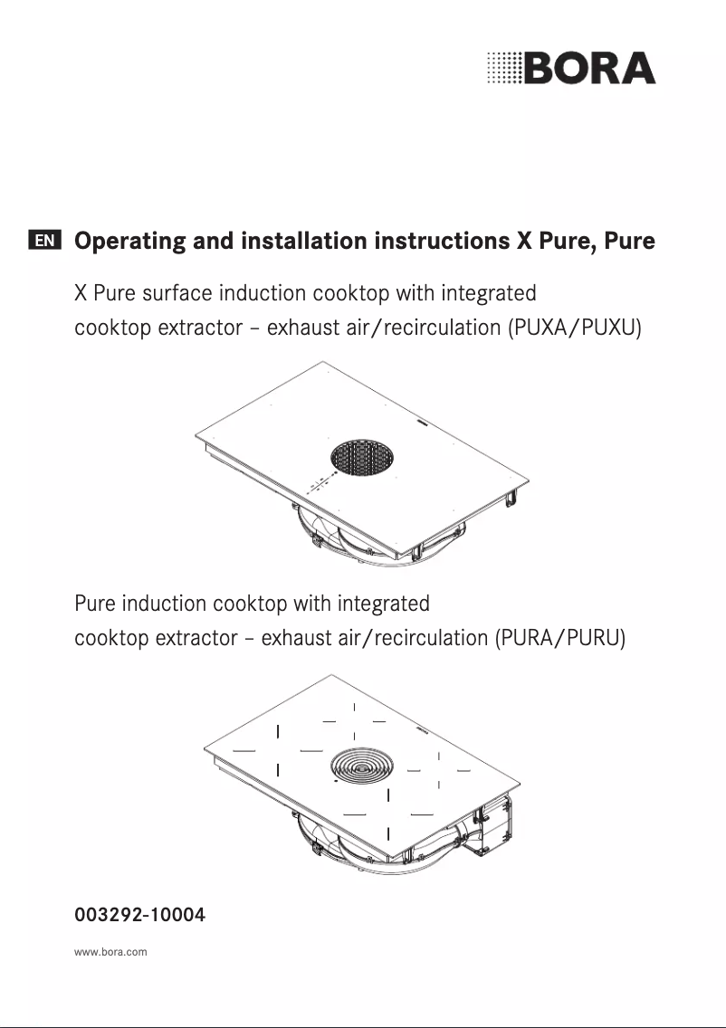 Page 1 de la notice Mode d'emploi BORA X Pure