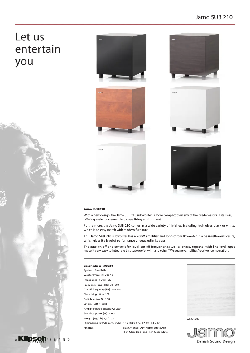 Imagen de la primera página del manual del dispositivo SUB 210