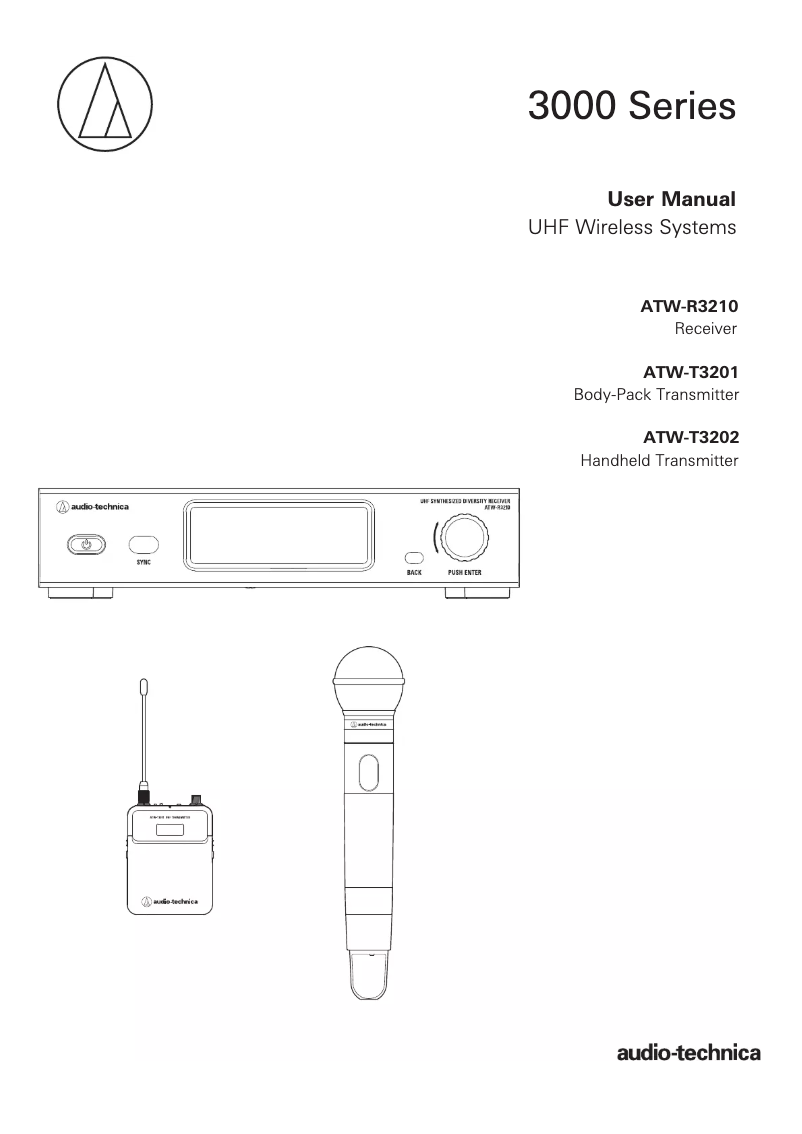 Page 1 de la notice Manuel utilisateur Audio-Technica ATW-3212