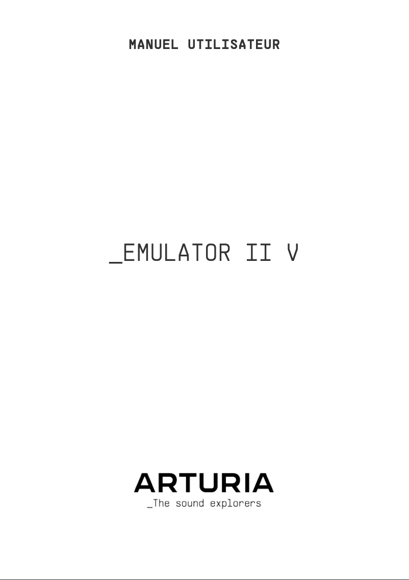 Image de la première page du manuel de l'appareil Emulator II V
