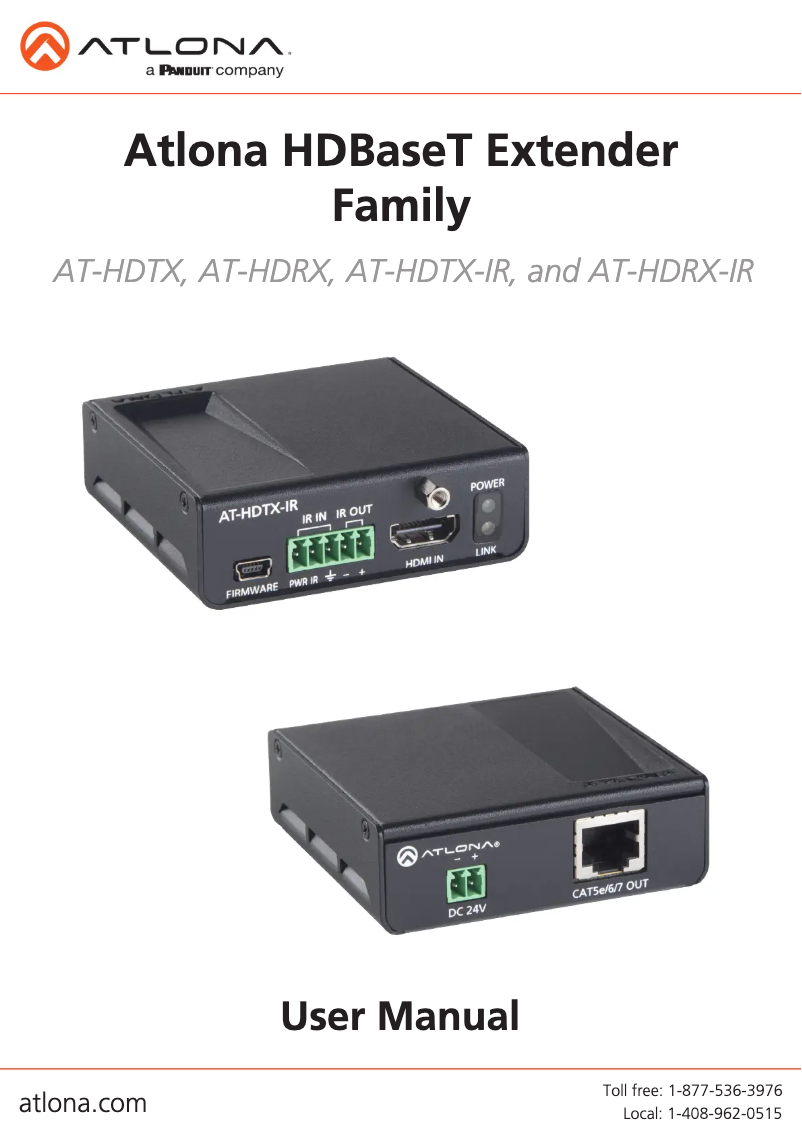 Page 1 de la notice Manuel utilisateur Atlona AT-HDRX