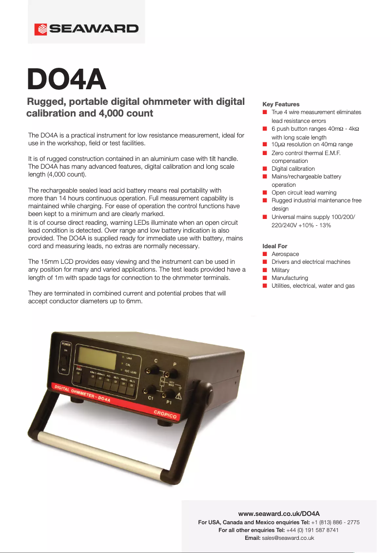 Image de la première page du manuel de l'appareil DO4A