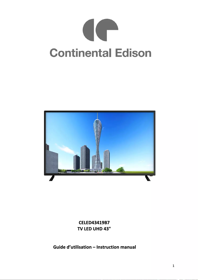 Image de la première page du manuel de l'appareil CELED43419B7
