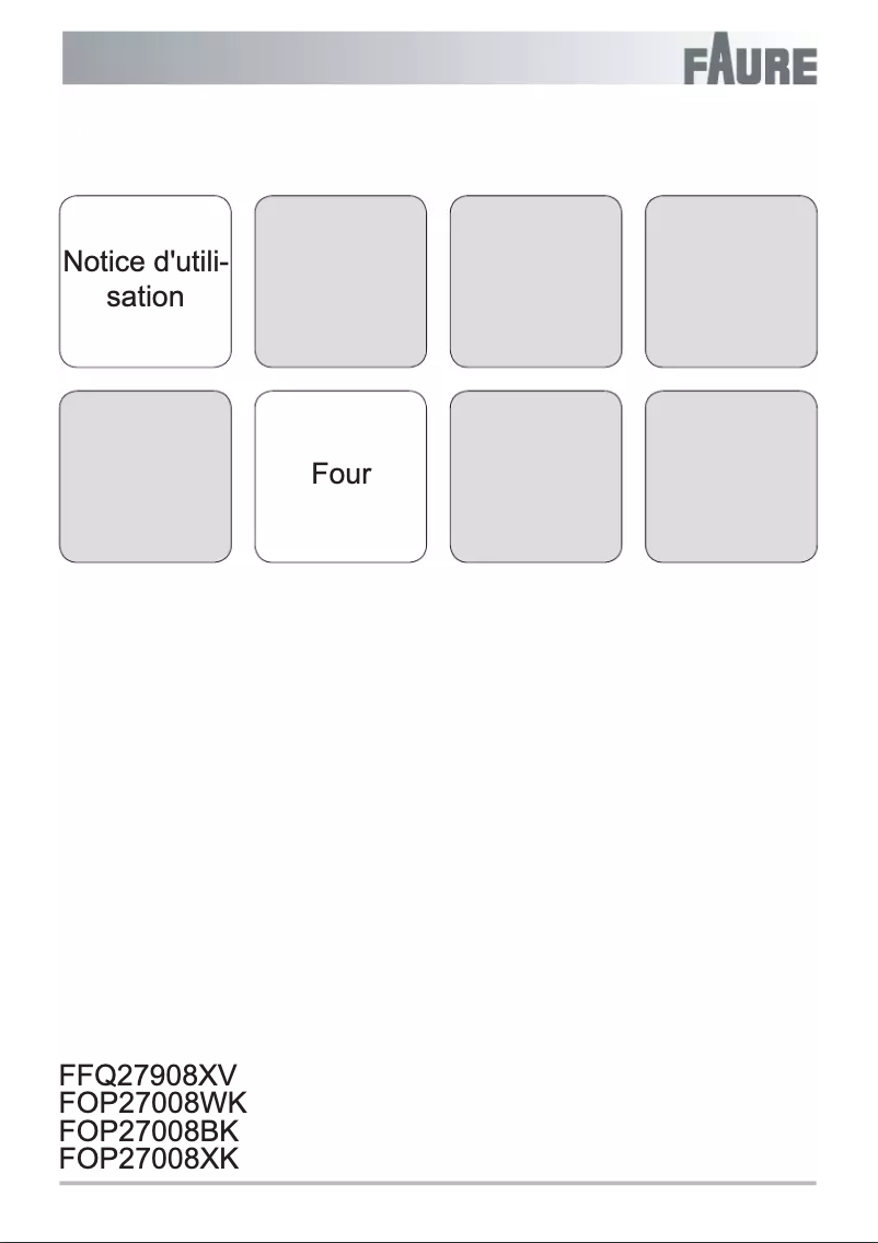 Image de la première page du manuel de l'appareil FOP27008BK
