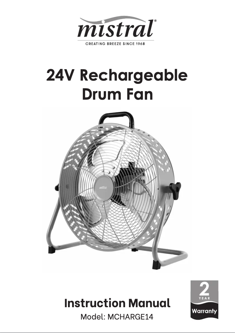Page 1 de la notice Manuel utilisateur Mistral MCHARGE14