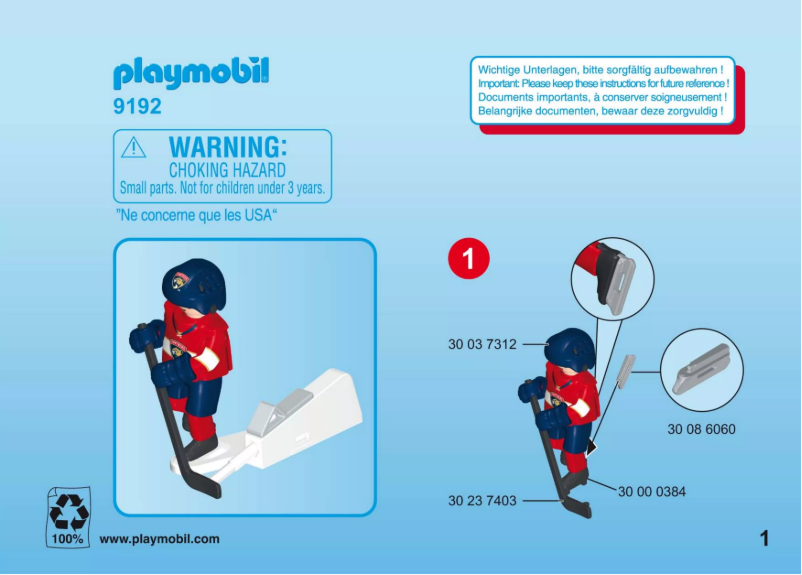Page n°1 - Manuel utilisateur Playmobil 9192